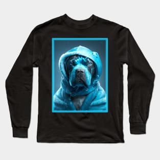 ninja dog blue ice Long Sleeve T-Shirt